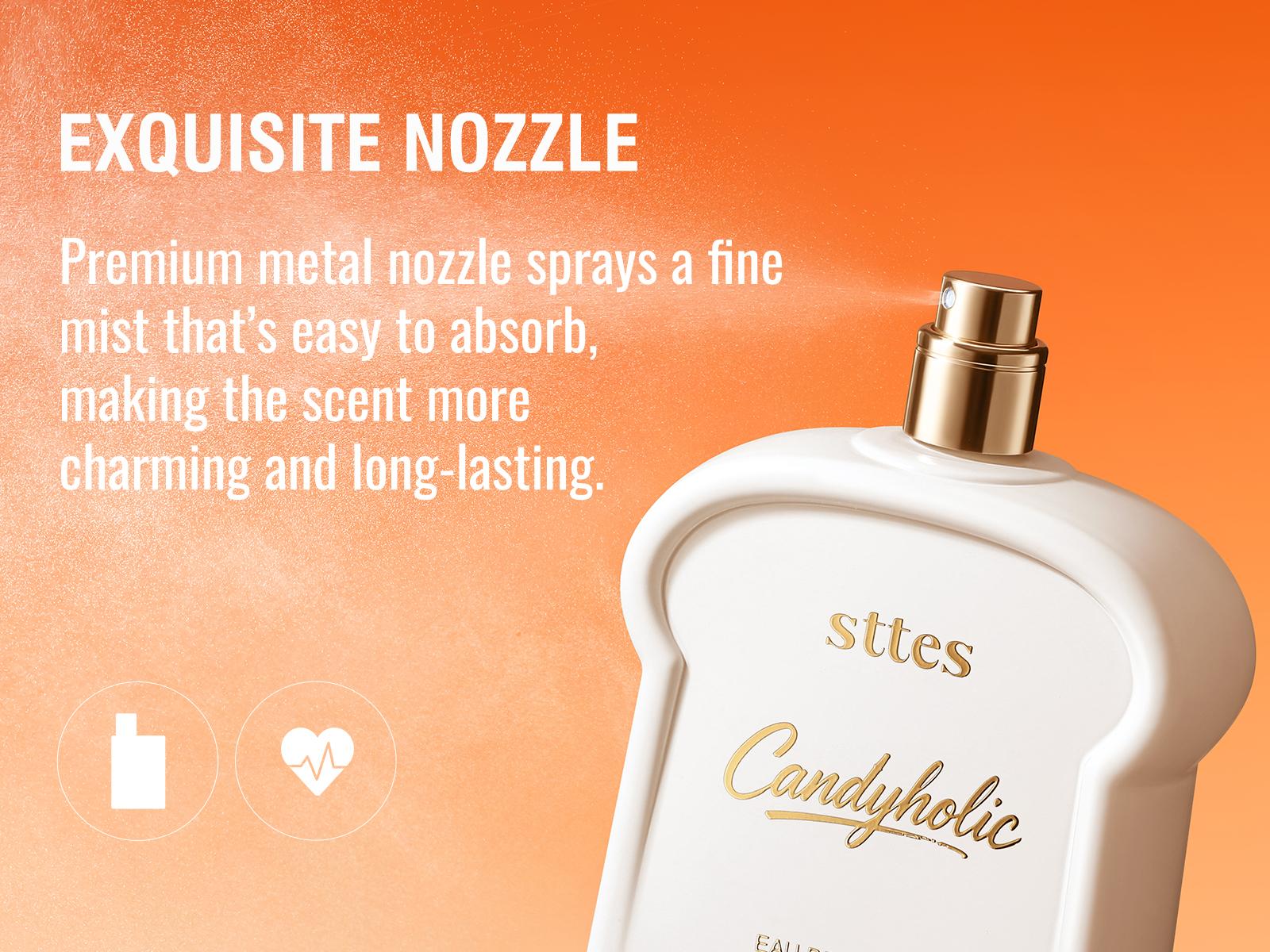 Sttes Candyholic Eau de Parfum for Women 3.4 Fl Oz / 100ml – Sweet Candy Perfume with Cotton Candy, Butterscotch & Vanilla, Candyholic Gourmand Fragrance, Long Lasting Women's Perfume Gift