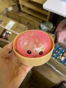 Cute Glitter Dumplings with Steamer Box Sensory Fidget Toy for Adults Kids