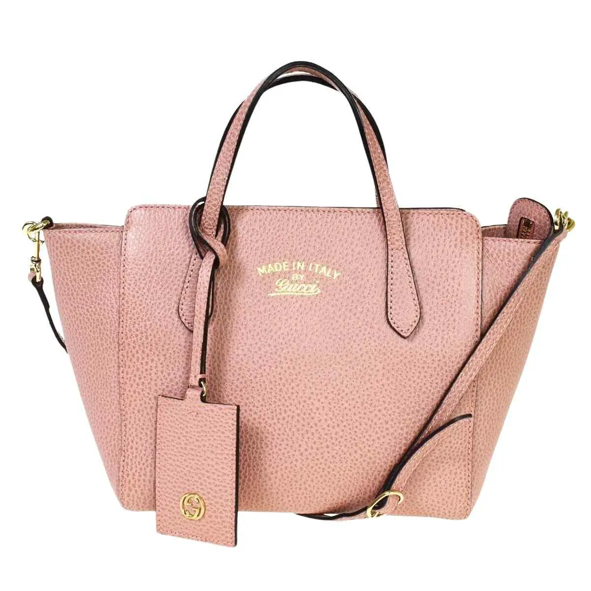 Pre-owned GUCCI Leather Handbag Pink Swing Bag