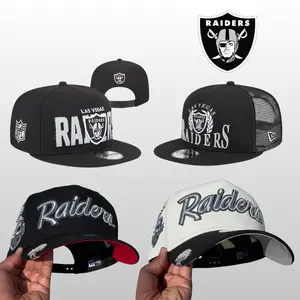 New Era Las Vegas Raiders Snapback Hat - Retro Streetwear Style, Ideal Fit for Sports Collectors and Fans, Adjustable Baseball Hat, Trucker Mesh Design, USA Urban Fashion Trend 2026, TikTok Viral Headwear