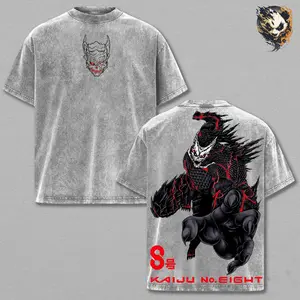 Kafka Hibino Washed Tee – Kaiju No 8 Anime T-Shirt, Late Blooming Hero Turning into Kaiju Protector Defense Force Dream Never Giving Up Transformation Identity Struggle Vintage Streetwear