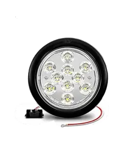 4" LED Round Tail Light Clear