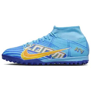Nike Mercurial Superfly 9 Men's Football Shoes with Round Toe Comfort and TF Rubber Studs in Blue Trending Shoes, House White Official Shoes to Get / Maison Mihara