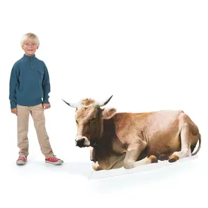 5 Ft. 1" x 28 1/2" Nativity Resting Cow Cardboard Cutout Stand-Up