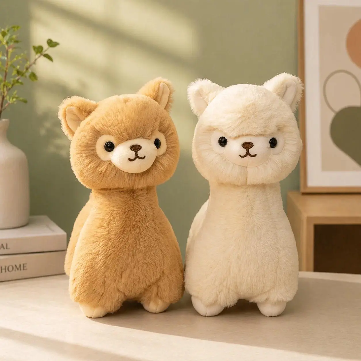 1pc 100% New High-Quality Kawaii Aesthetic Cute Animal Aesthetic Fluffy Texture Alpaca Stuffed Toy, 23/30cm Adorable Design Simulation Toy, Fluffy Fabric Soft Plush, Ideal Birthday Gift for Kids, House Decoration Pillow