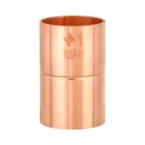 1" Copper Coupling With Rolled Stop