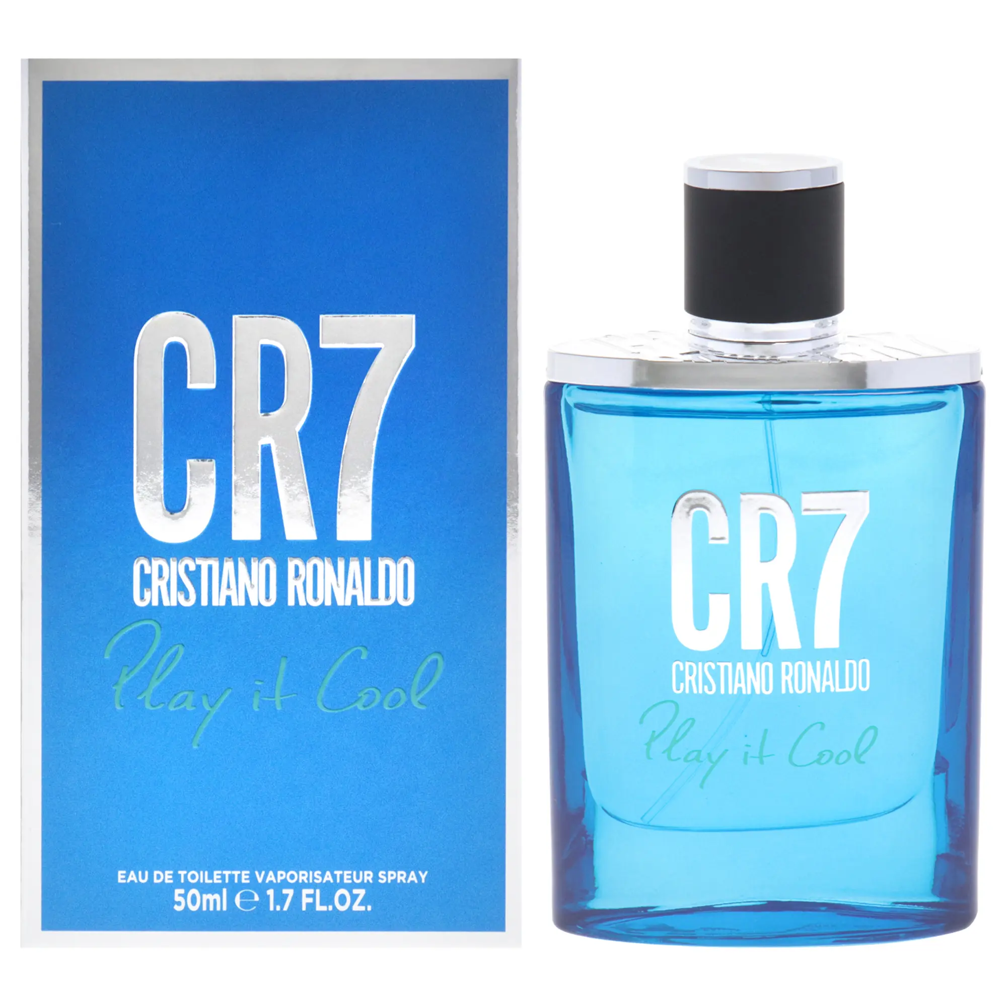CR7 Play It Cool Eau de Toilette Spray by Cristiano Ronaldo for Men - 1.7 oz (1 to 1.9 fl oz), for Personal Use