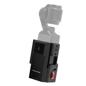 Feichao Aluminum Alloy Camera Cage, Expansion Frame Adapter with Backpack Clip, Quick Release Base, Neck Mount for Dji Osmo Pocket 4/3