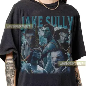 [Sale Up To 50%] Limited Jake Sully Vintage Shirt, The Way of Water Avatar Gifts for Woman and Man, Retro Jake Sully Movie Gift, Jake Sully Bootleg Shirt