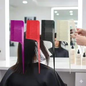 Multi-Purpose Hair Dye Brush & Styling Comb Kit: Flexible Teeth for Even Color, Heat-Resistant Anti-Static, Easy to Clean. Salon & Home Use Dyeing & Perm Tool, Professional Stylist Recommended Long-Lasting Hair Coloring Essentials.