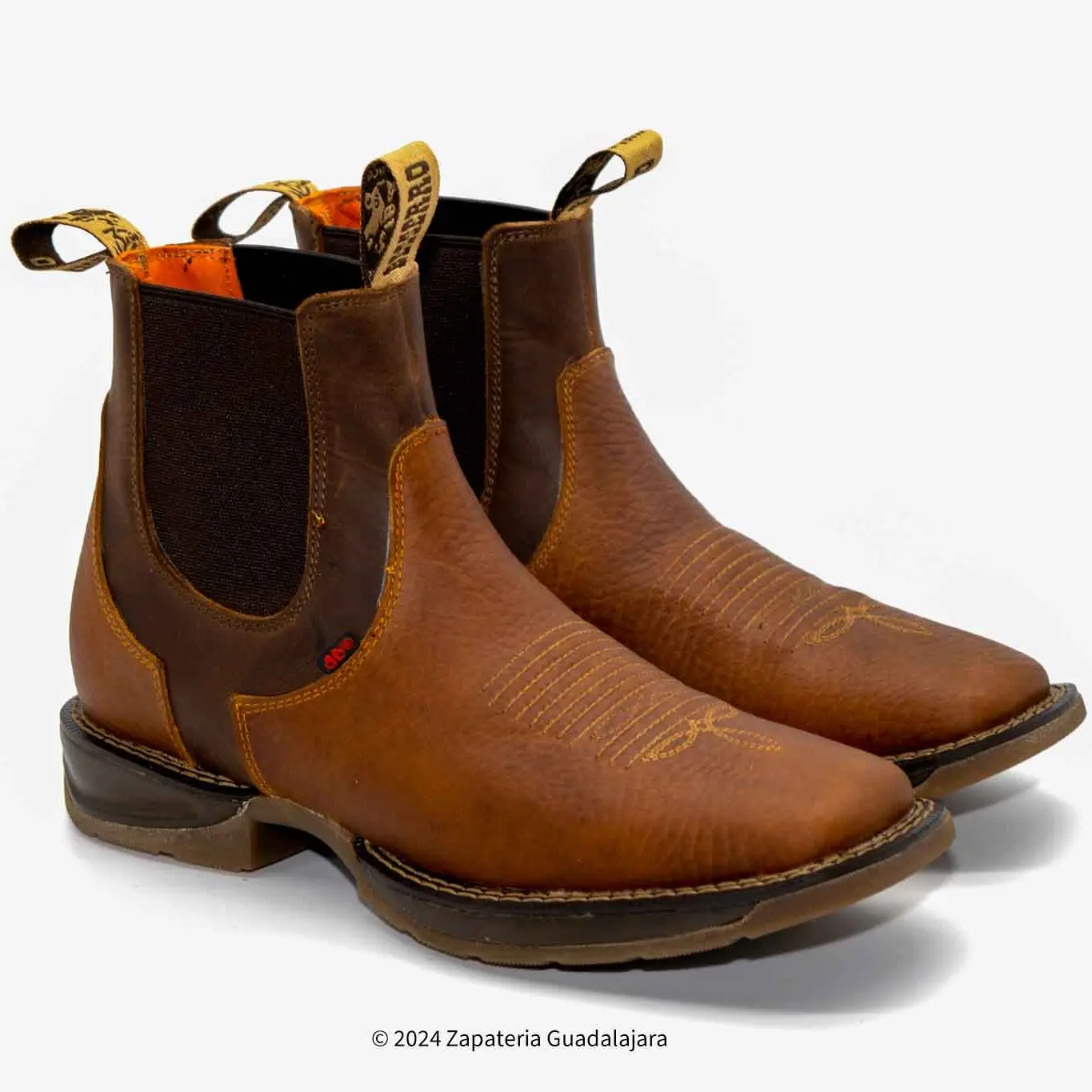 Daydo Mix Honey square toe rubber sole leather boot-8044