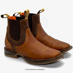 Daydo Mix Honey square toe rubber sole leather boot