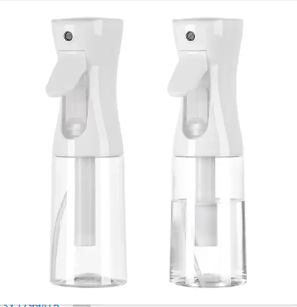 2 Pack 200ml Continuous Ultra Fine Mist Empty Spray Bottle, Durable Leak-Proof Aerosol-Free Refillable Water Mister for Curly Hair Styling, Salon, Facial Skin Care, Essential Oil, Travel, Pet Grooming, Plant Watering & Household Cleaning
