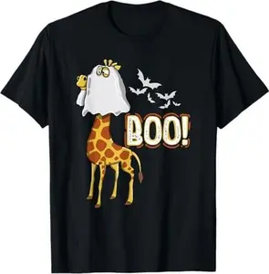 Giraffe Boo Halloween Costume Men Women T-Shirt