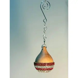 NDST Hanging Air Diffuser - FULL Bling NDST Diffuser Bottle (Red & Silver)
