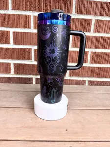 Engraved Witch Halloween Tumbler - Perfect for Hot and Cold Beverages - Drinkware, Bottle