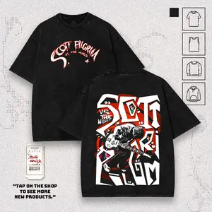 Scott Pilgrim vs The World Unisex Graphic T-Shirt, TankTop, Hoodies, Sweatshirt Premium Cotton Retro Graphic Pre-Washed Menswear Streetwear American Tees Soft Durable S-5XL
