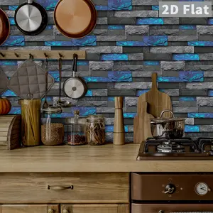 24pcs Rock-Like Crystal Film Stickers,Peel And Stick Wallpaper Made Of PVC Material,Brick Vovers Decorate Your Home,Kitchen Decor,Girl Room Accessories