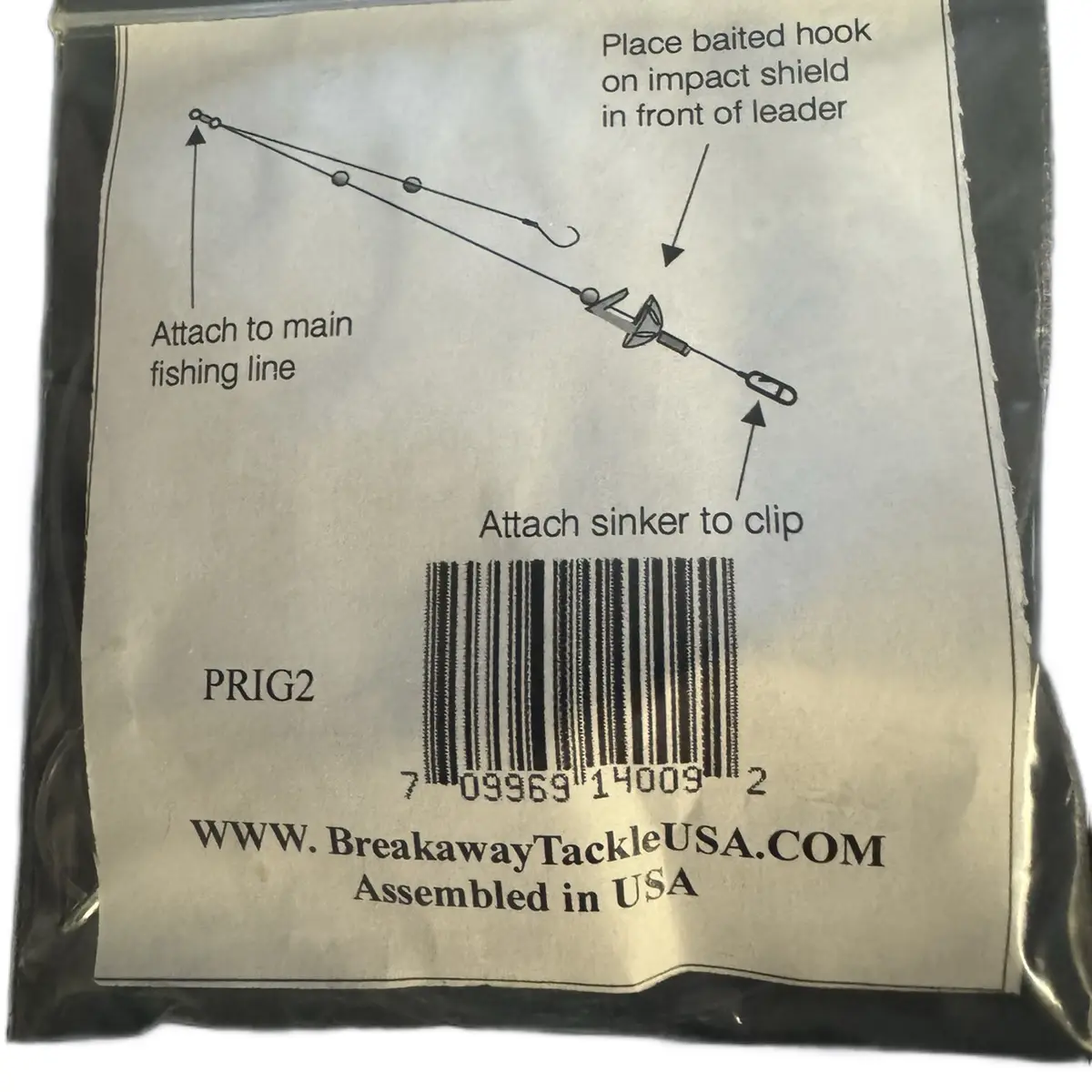 Breakaway Tackle PRIG2 Clip Down Pulley Rig. 30% increase in distance, New aerodynamic luminous beads