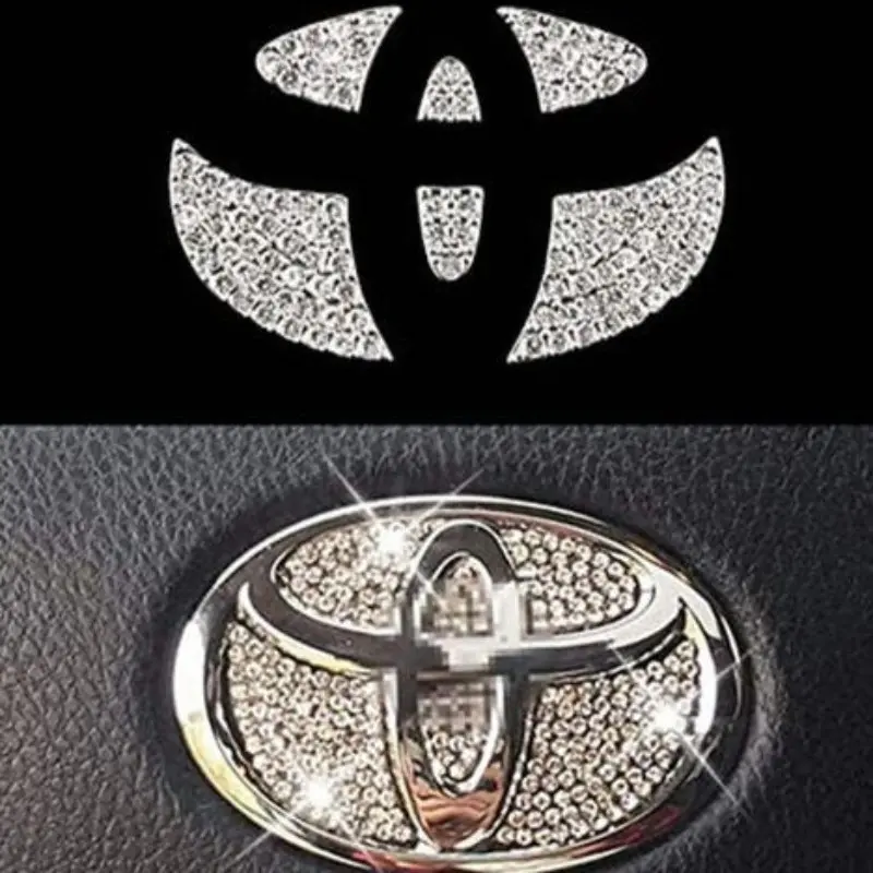 Crystal Diamond Steering Wheel Sticker for Toyota Models, Sparkling Decorative Accessory, Automotive Decoration, Durable Design, Easy Application, Car Decal, Car Decorations Interior, Car Accessories Interior