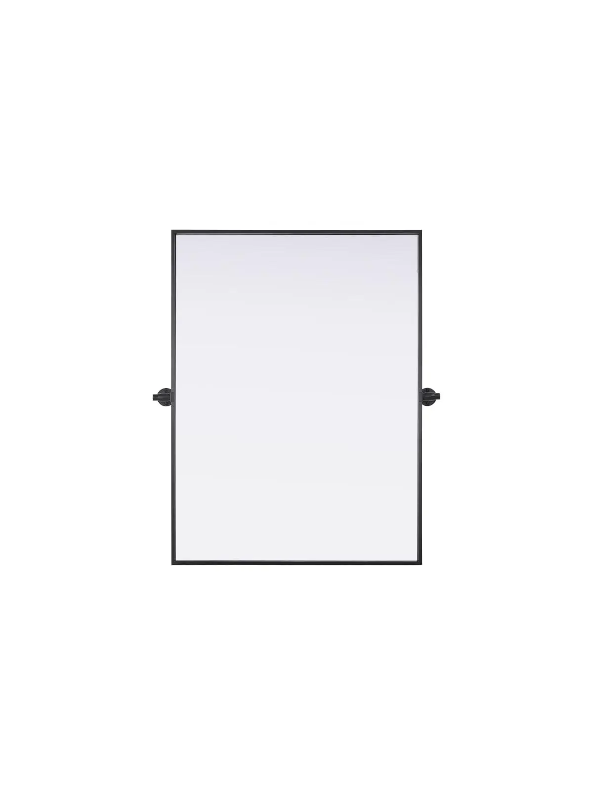 212 MAIN Amoura Modern Pivot-Adjust Rectangle Iron Home Decorative Mirror - 27x36 in, Black, Decorative Accents, Wall-Mounted for Kitchen, Bath Damp Areas