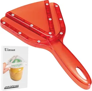 Uinxan Jar Opener for Weak Hand & Seniors with Arthritis,Easy Twist Off Bottle Caps,Patent | Unique Kitchen Gadgets, Christmas Gifts for Elderly/Women/Men (Red)