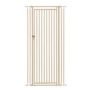 212 MAIN Richell 94951 70-in Extra-Tall Steel Construction Cat Safety Gate - Tension Mount, Narrow Gaps, 1-Way Door, Paw Lock, Prevents Escape for Kitties