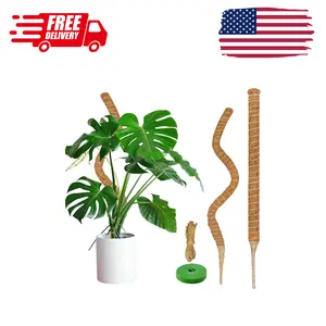 2 Pack Moss Pole, 26.8-Inch Moss Poles for Plants Monstera,Bendable Plant Support Stakes