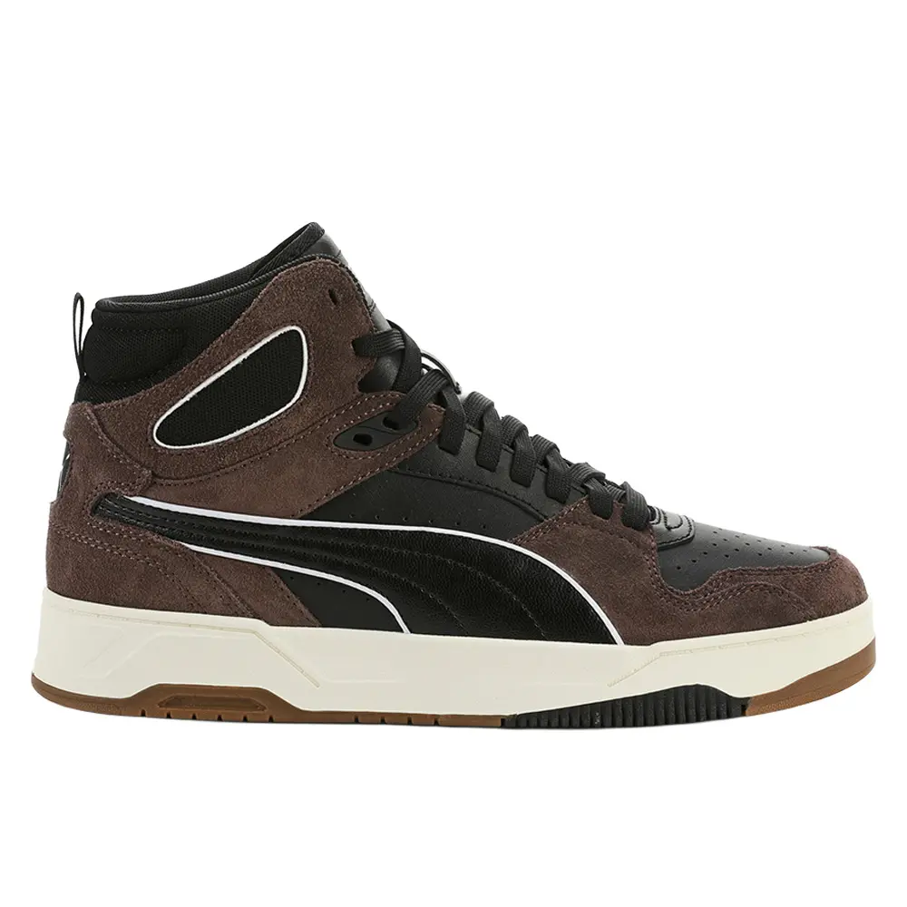 PUMA Mens Rebound Break Mid Lace Up Sneakers Shoes Casual - Brown