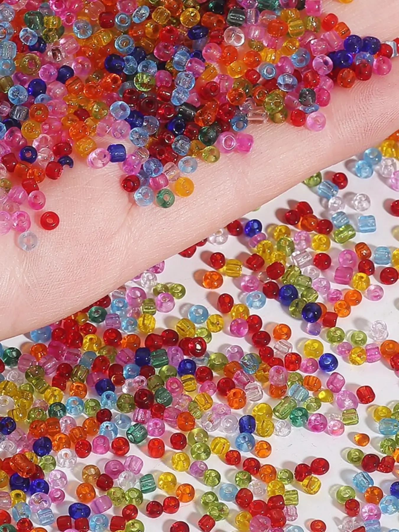520pcs 4mm Colorful Transparent Glass Seed Beads, DIY Jewelry Making Supplies, Wholesale Bracelet Necklace Accessories, Bead Assortment