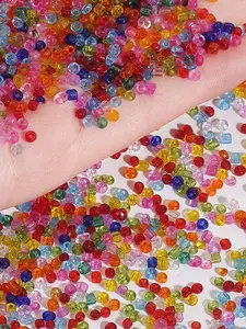 520pcs 4mm Colorful Transparent Glass Seed Beads, DIY Jewelry Making Supplies, Wholesale Bracelet Necklace Accessories