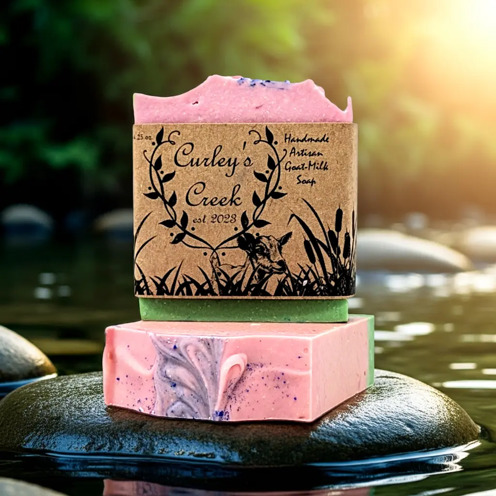 Goat Milk Soap | Sunrise on the Creek | Handmade Natural Skincare | Bright Citrus & Blossoms | Curley’s Creek®