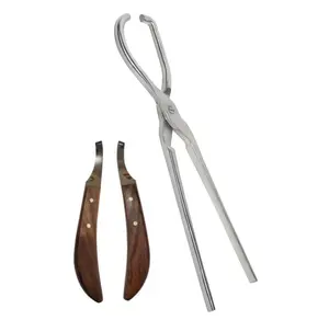 Hoof Tester 19 Inch Vienna Pattern & Hoof Knives Left and Right – Stainless Steel Farrier Hoof Care Tool Set Durable, Precise Equine Hoof Testing & Trimming Tools