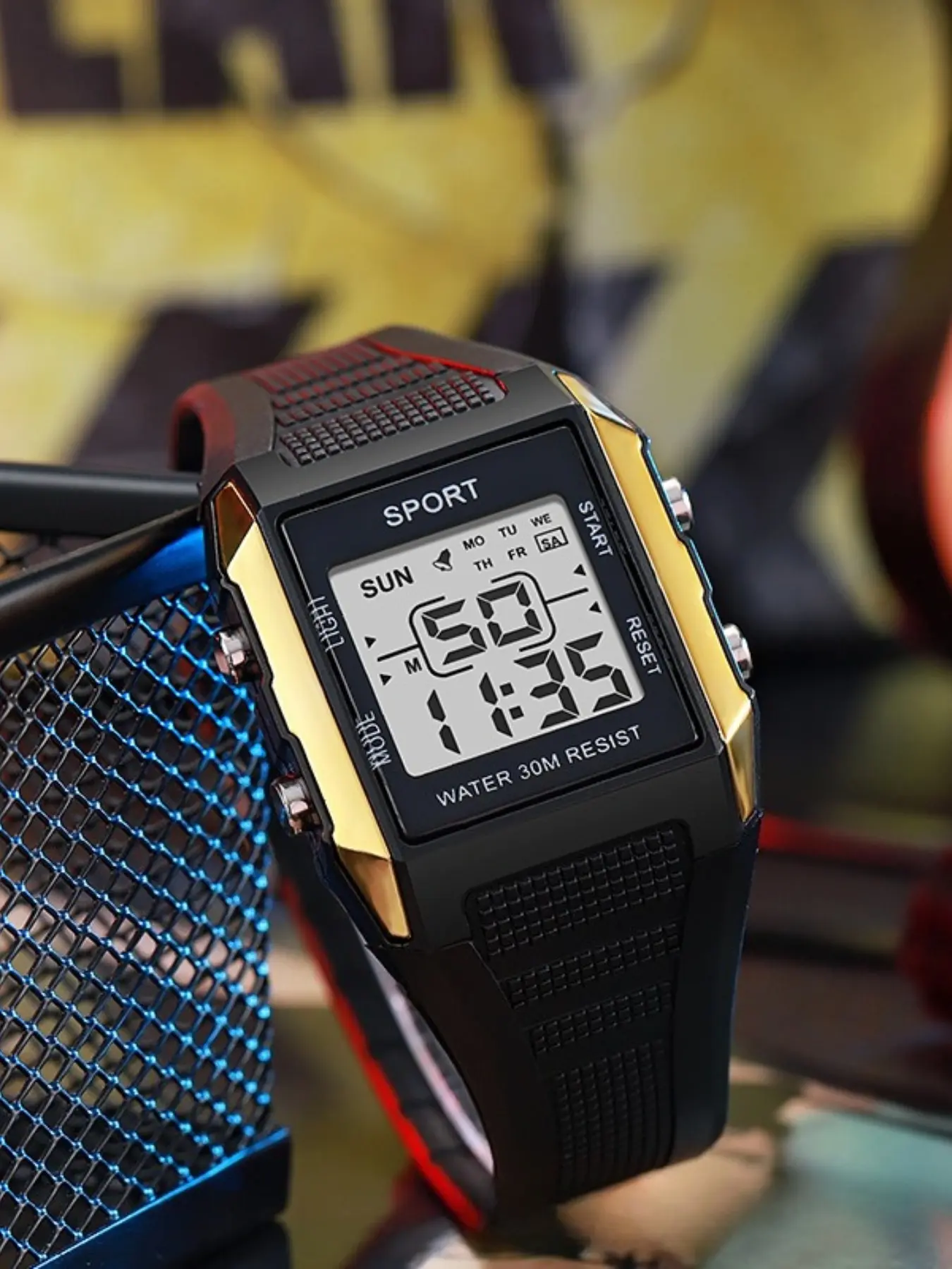 Outdoor Sports Electronic Watch for Teenagers, Fashionable Square Multifunctional Alarm Clock, Night Glow LED Display, Student Wristwatch, Trendy Multifunctional Water Resistant Watch, Waterproof Wrist Watch, Digital Wristwatch, Waterproof Watches