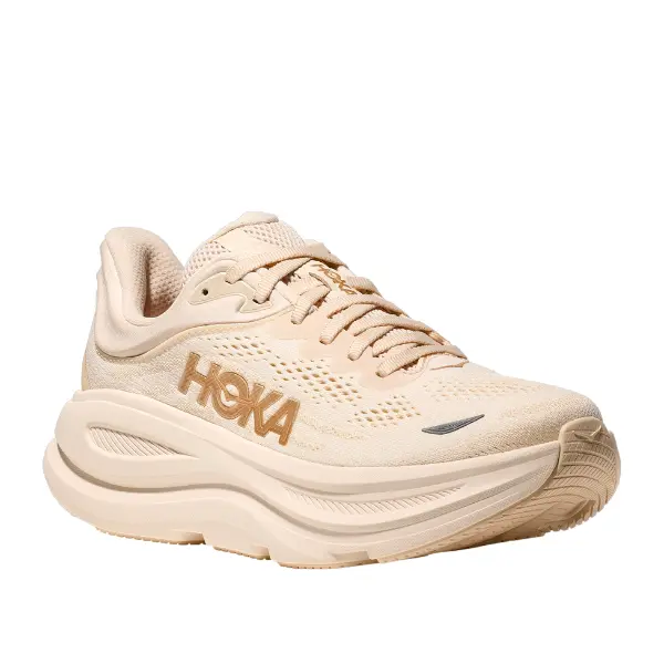 Hoka Women's Bondi 9 Wide Vanilla/Birch Athletic Sneaker Hoka Women's Bondi 9 Wide Vanilla/Birch Athletic Sneaker
