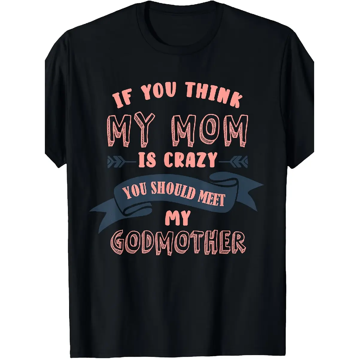 Matching T-Shirt Set for Godmother & Goddaughter, 100% Cotton Funny Graphic Print Round Neck Short Sleeve Top, Tshirt, Shortsleeve, Streetwear, Menswear, Tee, Casual, Foldable, Graphic Tees, Oversize, Childrens Day
