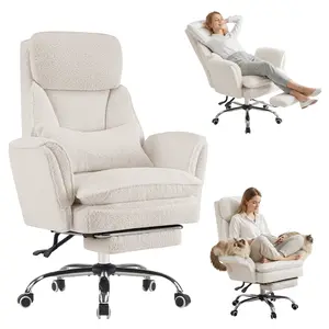 Multifunctional, comfortable casual office chair available in plush or faux leather. Features five-position armrest adjustment (0–180°) and a backrest recline function (90–135°). Ideal for living rooms, bedrooms, and offices.