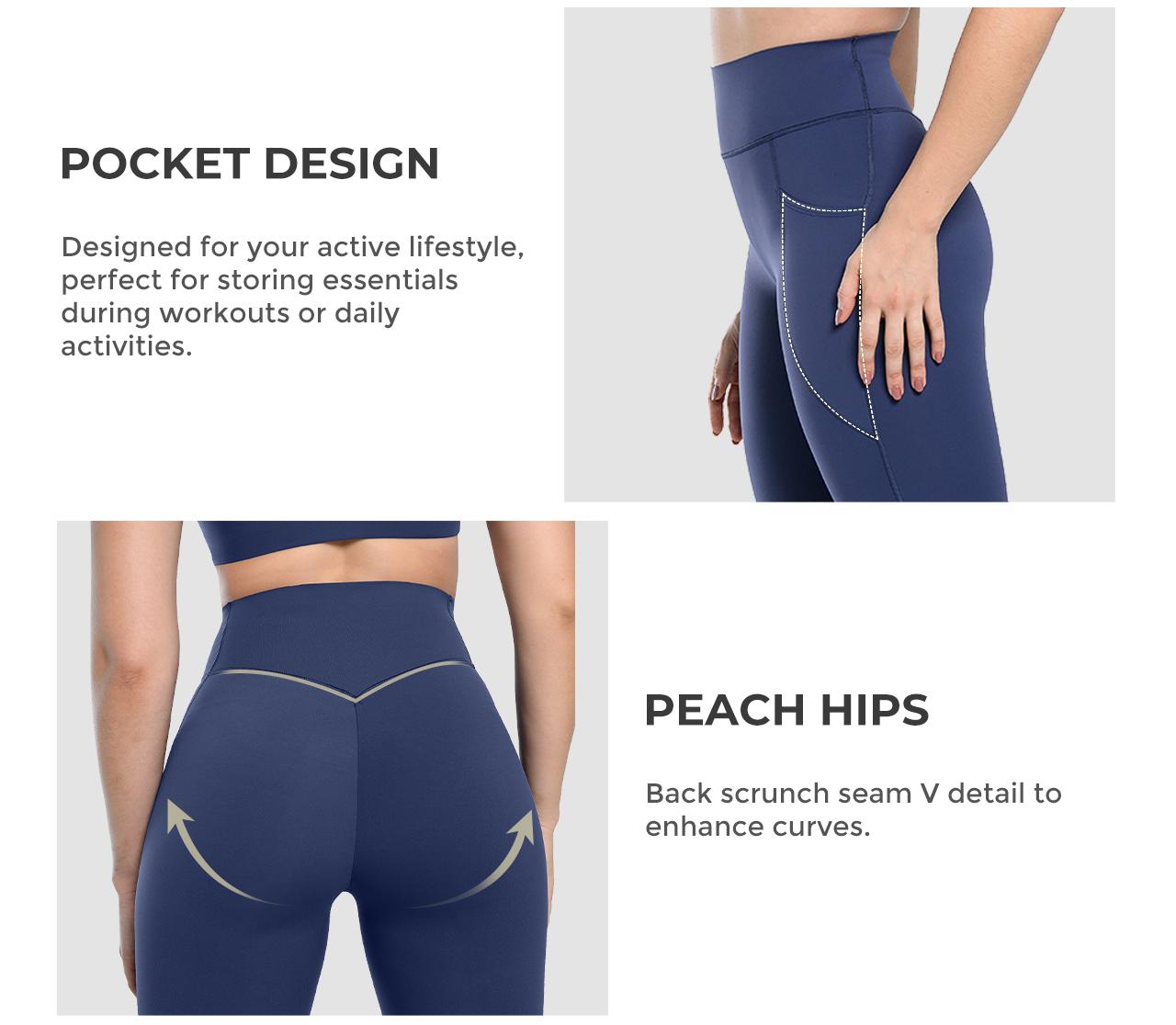 Shapellx Mystery Box Women Seamless Sets Butt-Lifting Shorts & Pocket Leggings Comfortable Basic