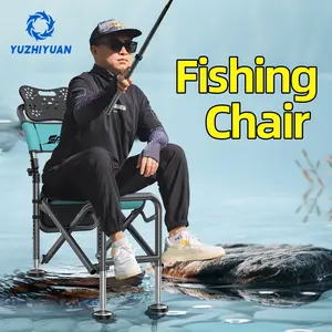 Yuzhiyuan All-Terrain Fishing Chair, Single Pack, 11-Position Adjustable Legs, Extra-High Weight Capacity, Foldable for Easy Portability, the Ideal Choice for Fishing Activities-Due to the Nature of the Product, Welding Locations May Have Uneven