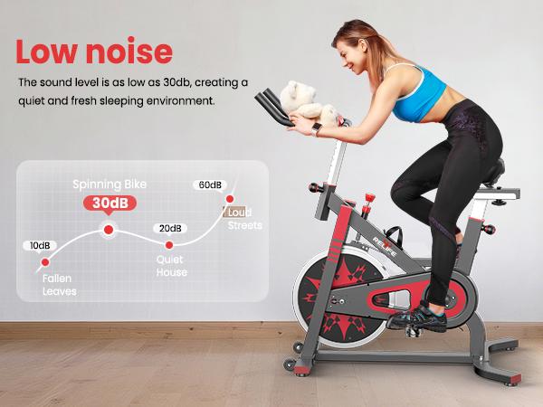 RELIFESPORTS Indoor Cycling Bike with Magnetic Resistance, Ergonomic Seat & Tablet Holder, Quiet Stationary Exercise Bike for Home Cardio