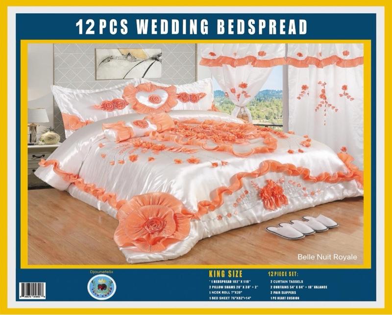 3 weddings set  12 pcs wedding bedspread