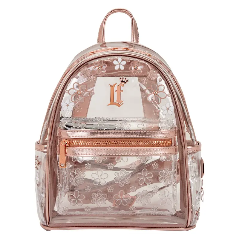 kenzie pink satin and black backpack Girls: The Kenzie Pink Bows & Apples Backpack – Shop the Mint main image 4