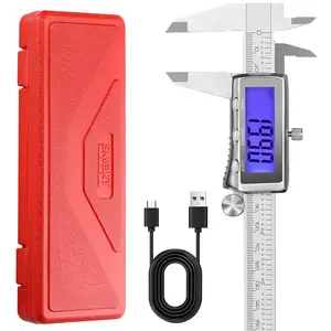 - Rechargeable Digital Caliper 6 Inche | 3-4 Month Runtime  a Single Charge | High Accuracy Vernier Caliper with LCD Screen & Backlight | Auto-Off Design Digital Caliper Measuring Tool