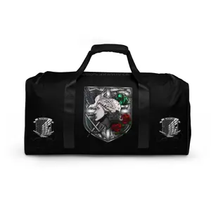 Attack On Titan Anime Gym Bag Black AOT Duffle bag