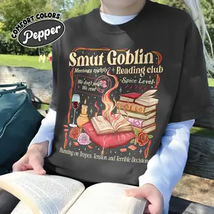 Smut Goblin Dark Romance Bookish Shirt Comfort Colors, Spicy Book Club Tshirt, Girl Date With A Book Shirts, Spread Those Pages Book Lover