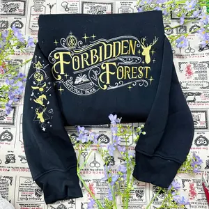 Embroidered Forbidden Forest Sweatshirt: National Park Wizard Hoodie