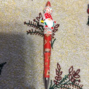 Silicone beaded and refillable pens