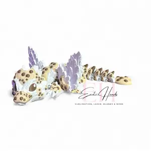 Articulated Cookie Dragon – 3D Printed Flexible Desk Buddy | Cookie Lover Gift | Unique Holiday Decor