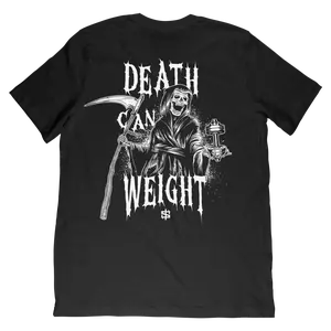 Death Can Weight Tee for Men - Cotton T-shirt - Collar