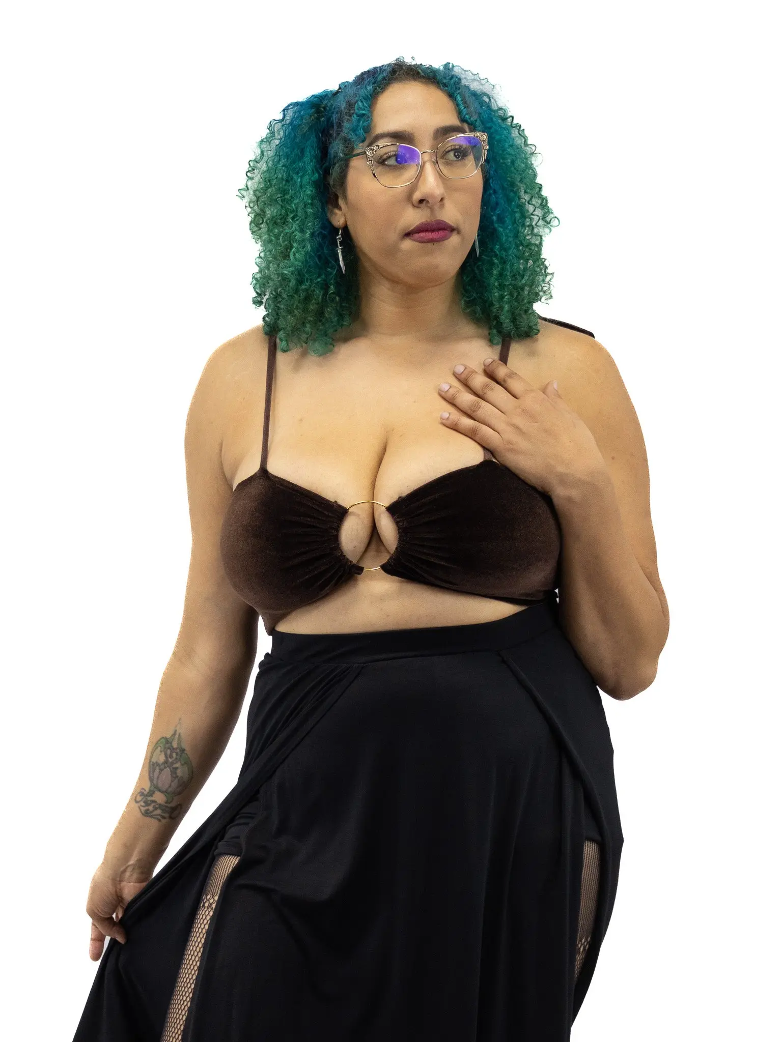 Cher Velvet Crop Top HANDMADE (NO RESTOCKS!)